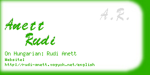 anett rudi business card